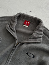 90's Oakley Chunky Knit Zip Up Jumper (XL)