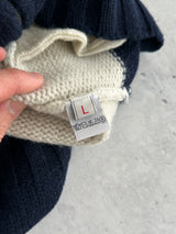 Evisu Chunky Wool Knit Zip Up Hoodie (L)