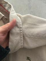 00's Burberry Nova Check Linen / Cotton Long Sleeve Shirt (XXL)