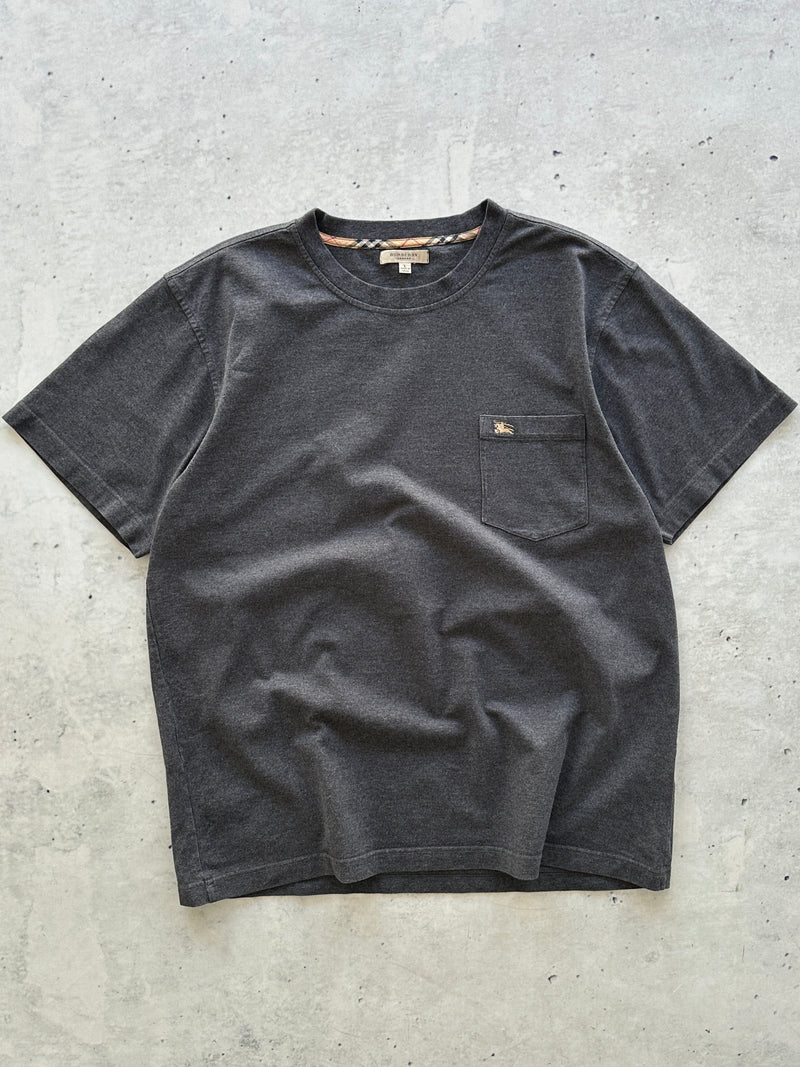 00's Burberry Heavyweight Front Pocket T Shirt (L)