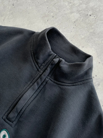 Stussy embroidered arc logo 1/4 zip sweatshirt (S)