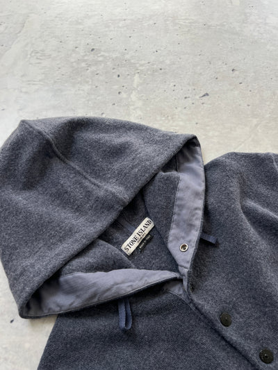 AW/04 Stone Island Hooded Wool Pullover Jumper (L)