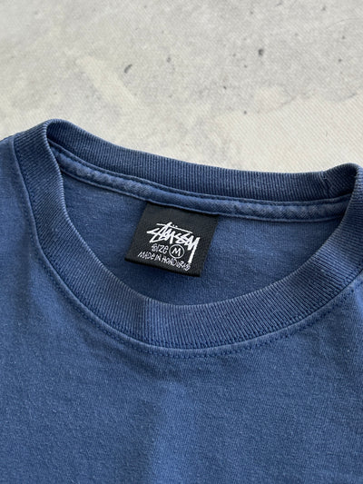 Stussy burning stock logo script T shirt (M)
