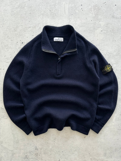 AW/18 Stone Island 1/4 Zip Wool Knit Pullover Jumper (L)