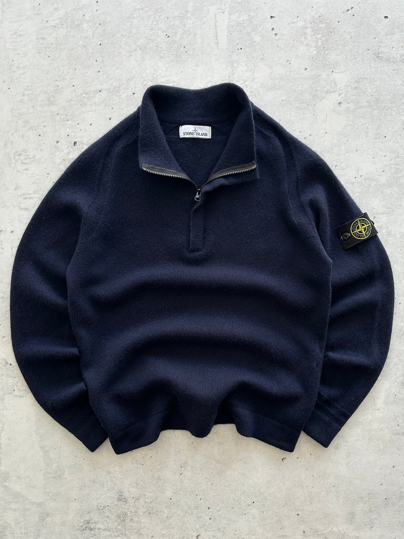 AW/18 Stone Island 1/4 Zip Wool Knit Pullover Jumper (L)