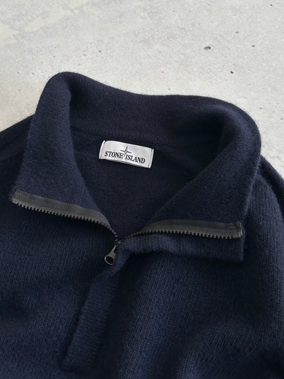 AW/18 Stone Island 1/4 Zip Wool Knit Pullover Jumper (L)