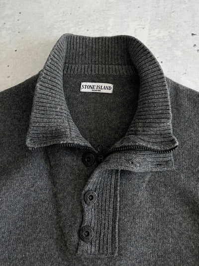 AW/07 Stone Island wool knit 1/4 zip jumper (XL)