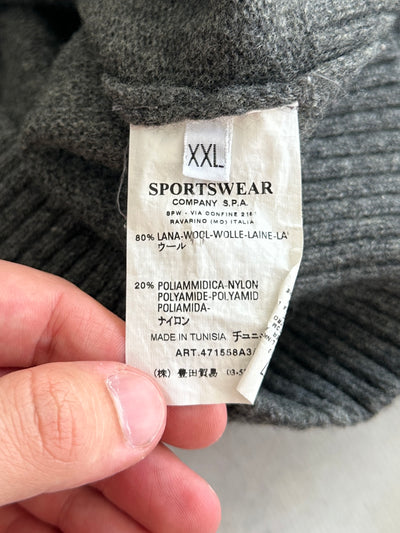 AW/07 Stone Island wool knit 1/4 zip jumper (XL)