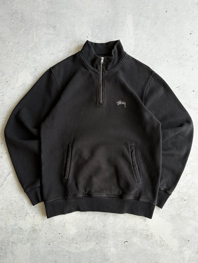Stussy Script Heavyweight 1/4 Zip Sweatshirt (L)