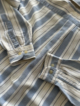 90's Ralph Lauren Vertical Stripe heavyweight Long Sleeve Shirt (S)