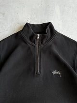 Stussy Script Heavyweight 1/4 Zip Sweatshirt (L)