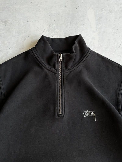 Stussy Script Heavyweight 1/4 Zip Sweatshirt (L)