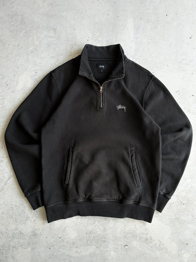 Stussy Script Heavyweight 1/4 Zip Sweatshirt (L)