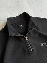 Stussy Script Heavyweight 1/4 Zip Sweatshirt (L)