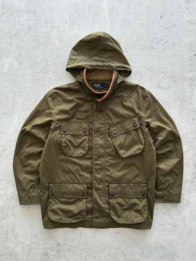 Ralph Lauren Zip Up leather detail field Jacket (XL)