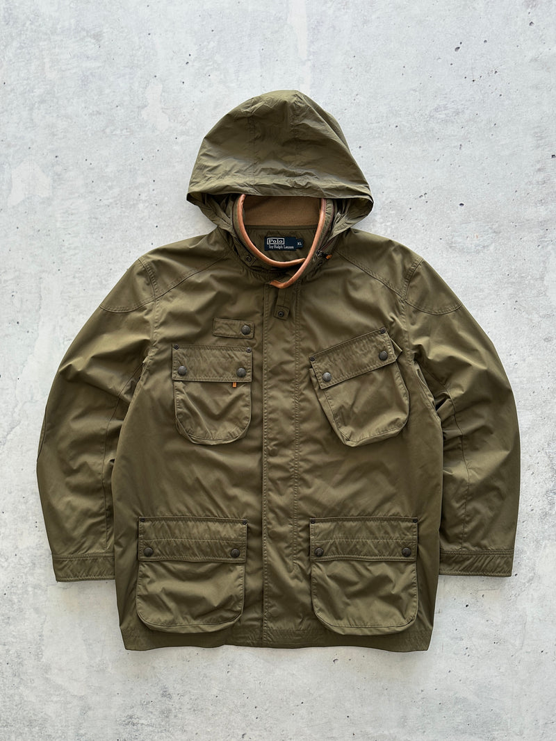 Ralph Lauren Zip Up leather detail field Jacket (XL)