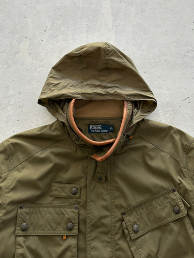 Ralph Lauren Zip Up leather detail field Jacket (XL)