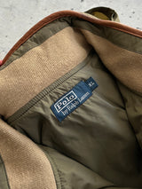 Ralph Lauren Zip Up leather detail field Jacket (XL)