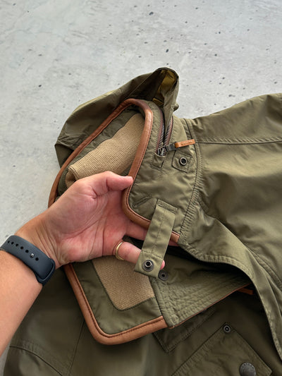 Ralph Lauren Zip Up leather detail field Jacket (XL)