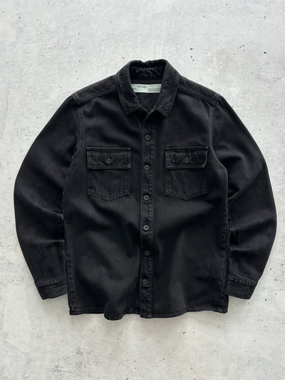 Off White Impressionism Print Denim Jacket (S)