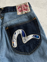 00's Evisu Embroidered Denim Jorts (W30)