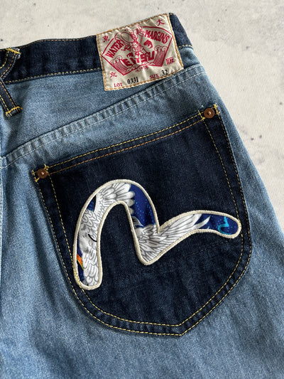 00's Evisu Embroidered Denim Jorts (W30)