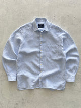 Vintage Linen Charles Tyrwhitt Vertical Stripe Shirt (XL)