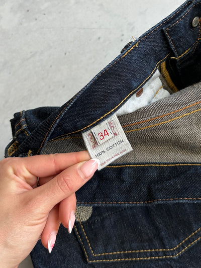 Evisu Gull Wing Japanese Selvedge Denim Jeans (W34 x L34)