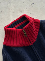 00's Ralph Lauren Big Logo 1/4 Zip Knit Jumper (S/M)