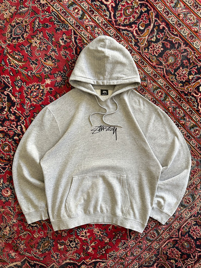 Stussy embroidered script pullover hoodie (XL)