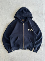 00's Evisu heavyweight gull wing zip up hoodie (S)