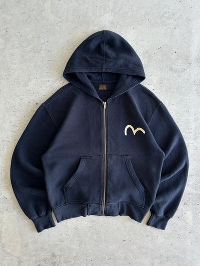 00's Evisu heavyweight gull wing zip up hoodie (S)