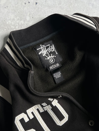 Stussy Embroidered Spell Out Varsity Jacket (M)