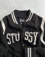 Stussy Embroidered Spell Out Varsity Jacket (M)