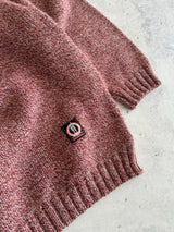 Vintage O'Neill Chunky Knit wool Spell Out Crewneck Jumper (XL)