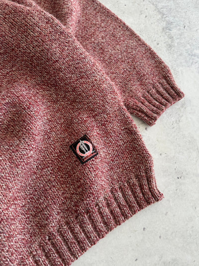 Vintage O'Neill Chunky Knit wool Spell Out Crewneck Jumper (XL)