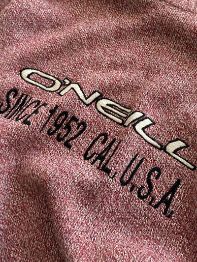 Vintage O'Neill Chunky Knit wool Spell Out Crewneck Jumper (XL)