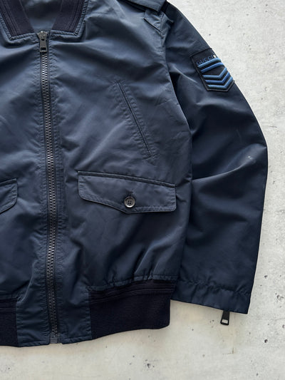 2008 Gucci Military Web Stripe Zip Up Bomber Jacket (S)