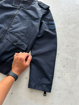 2008 Gucci Military Web Stripe Zip Up Bomber Jacket (S)