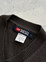 00's Diesel Merino Wool V Neck Knit Jumper (Women's L)
