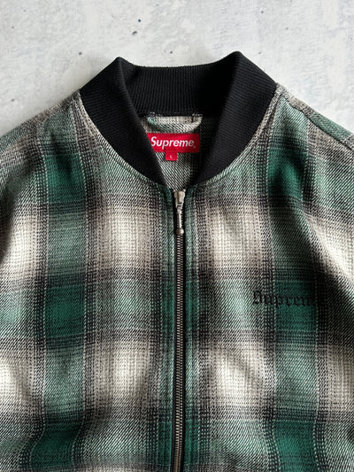 Supreme Plaid lightweight Zip Up Jacket (L)
