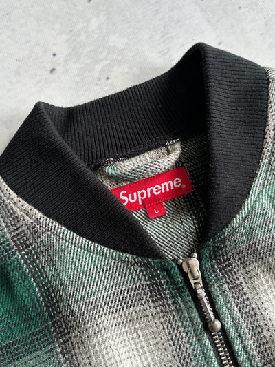 Supreme Plaid lightweight Zip Up Jacket (L)