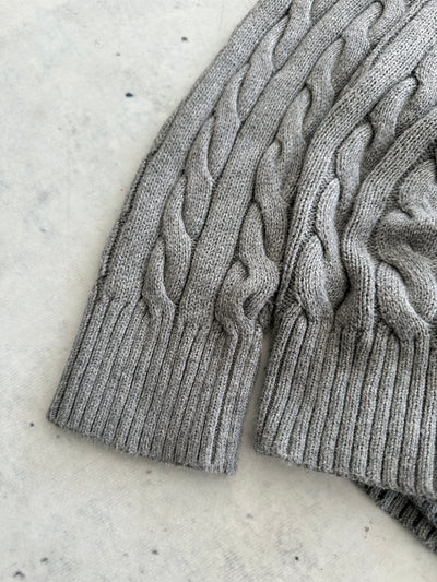 Ralph Lauren Cable Knit 1/4 Zip Jumper (L)