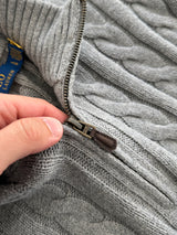 Ralph Lauren Cable Knit 1/4 Zip Jumper (L)