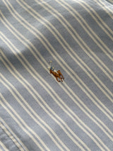 90's Ralph Lauren Vertical heavy cotton Stripe Shirt (XL)