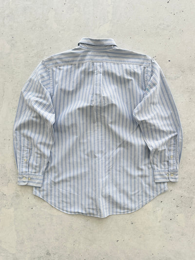 90's Ralph Lauren Vertical heavy cotton Stripe Shirt (XL)