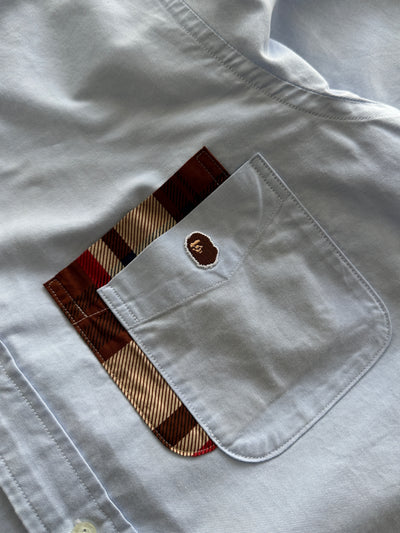 BAPE heavyweight button down oxford Long Sleeve Shirt (M)