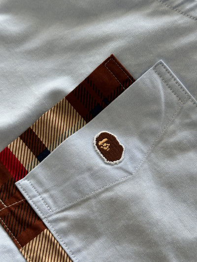 BAPE heavyweight button down oxford Long Sleeve Shirt (M)