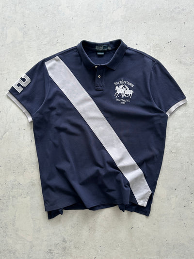 Ralph Lauren Big Logo Stripe Polo Shirt (XXL)