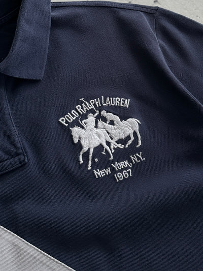 Ralph Lauren Big Logo Stripe Polo Shirt (XXL)